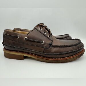 FRYE Nolan Low Lace Boat Shoes – Antique Greenish Brown – Men’s Size 8.5 D